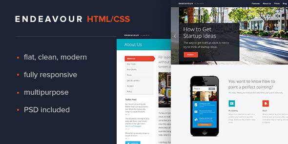 endeavour html template